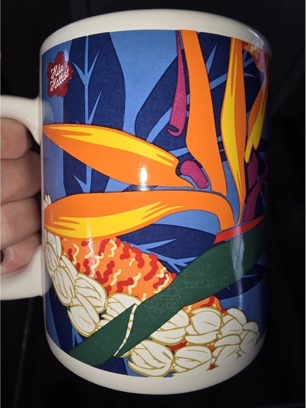 1999 Hawaiian Hilo Hattie Bird of Paradise Flower Coffee Mug Cup Floral 12 oz